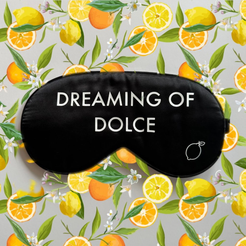 "Dreaming of Dolce" HANDMADE Luxury Silky Sleep Mask